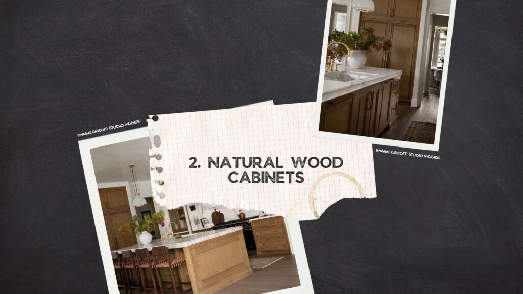 2 NATURAL WOOD CABINETS