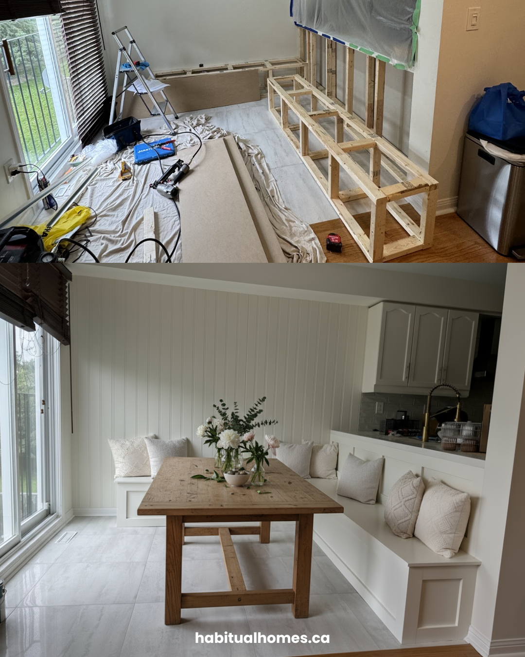 Cozy Breakfast Nook Renovation in Mississauga