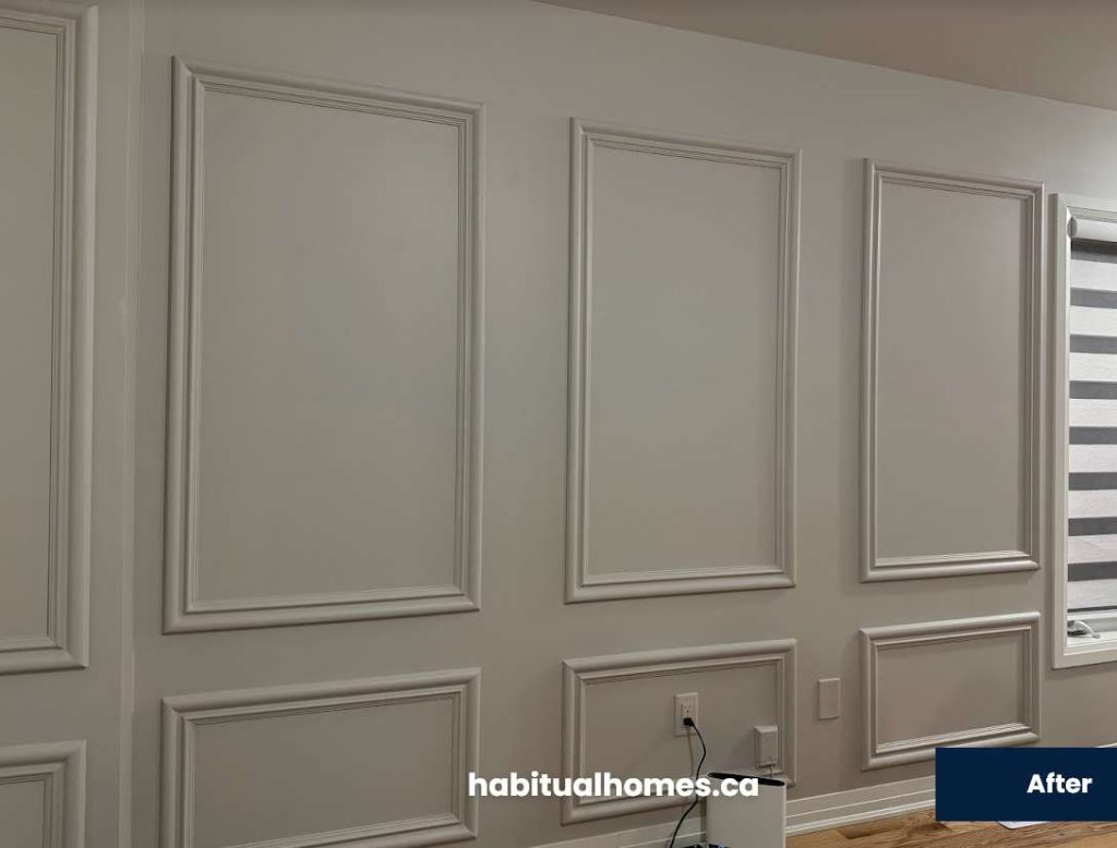 After Living Room Wall Paneling Bowmanville