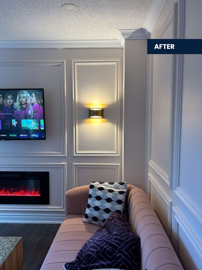 After makeover linving room ontario