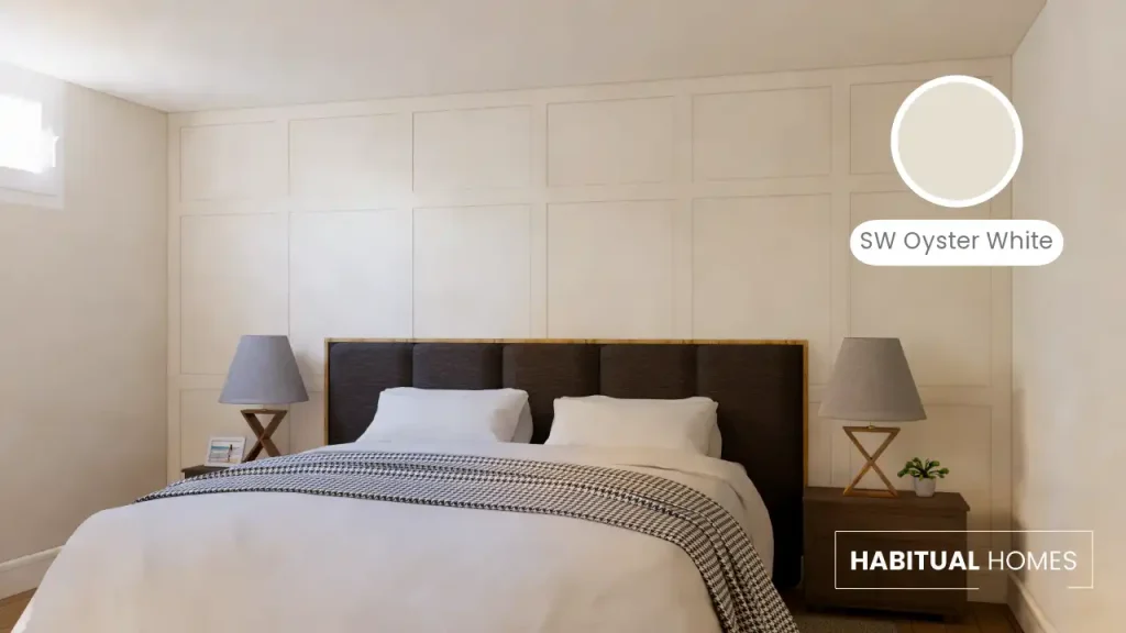 Basement Bedroom - SW Oyster White