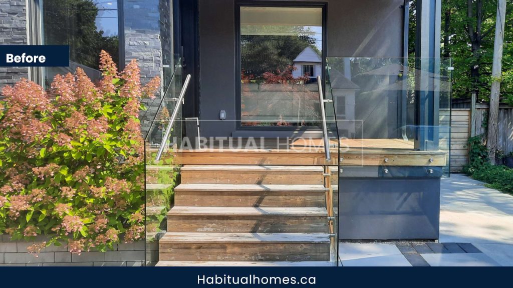 Before - Weathered_Timber_Staircase_Birch_Cliff-1