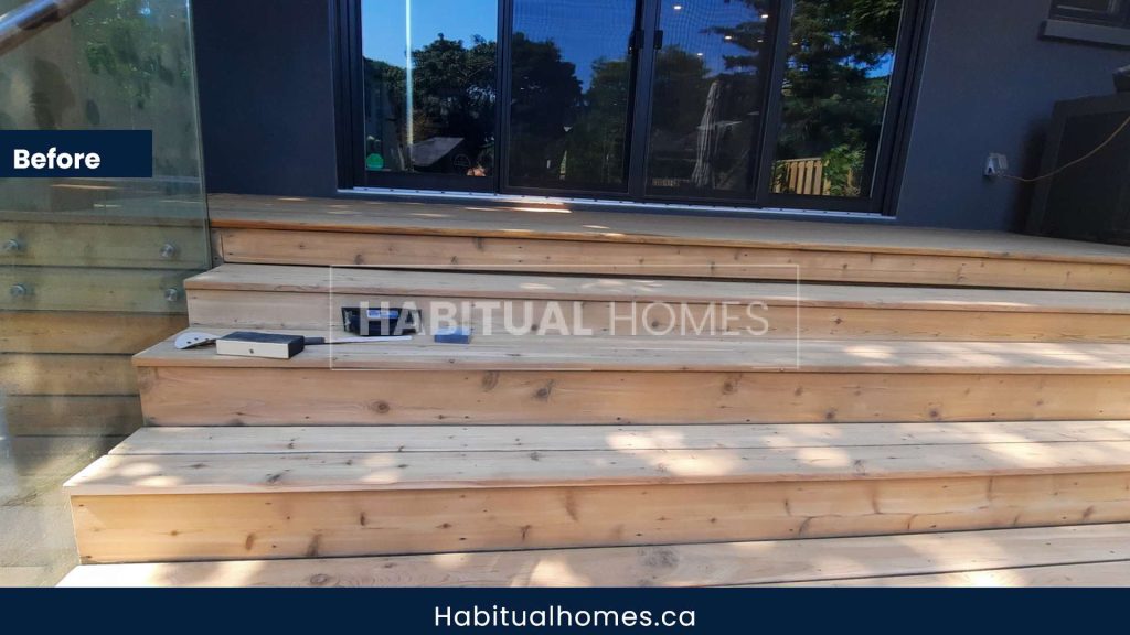 Before - Weathered_Timber_Staircase_Birch_Cliff-3