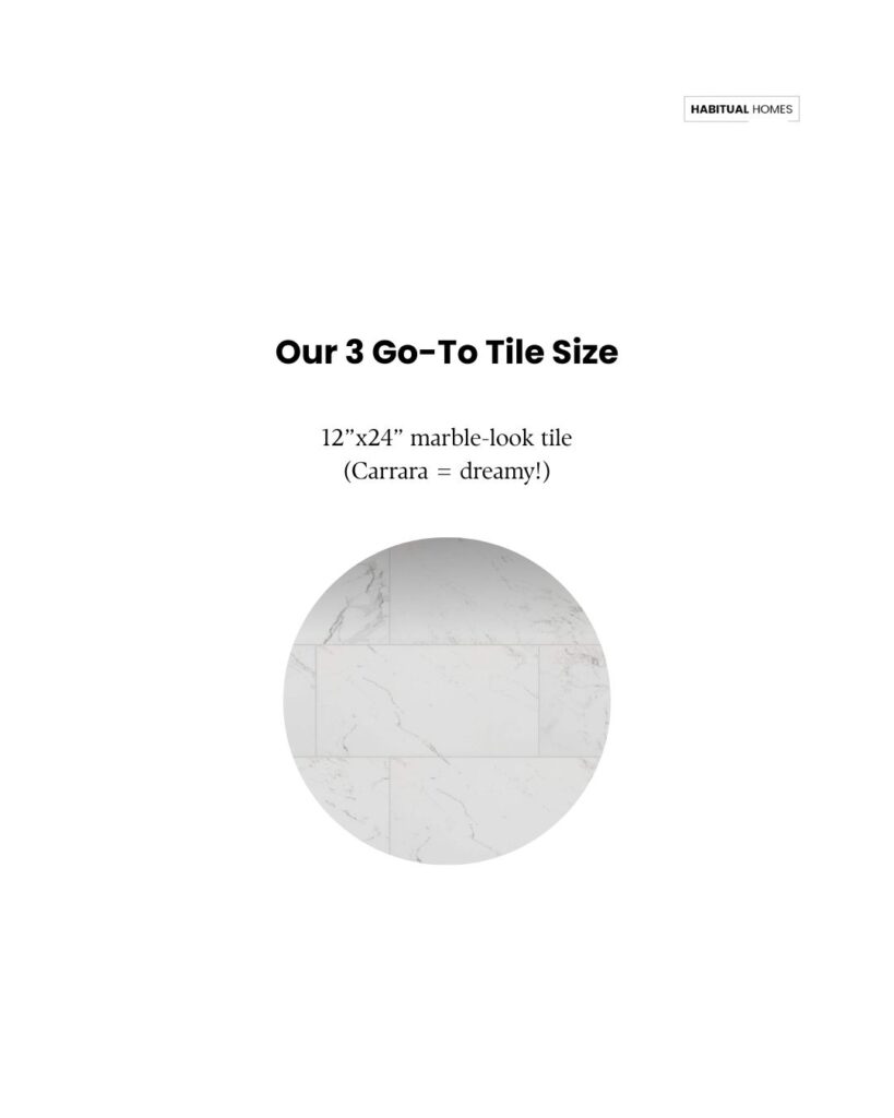 Close-up of classic marble penny round tiles in soft neutral tones.