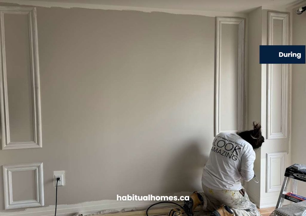 During Wall Paneling Installation Bowmanville