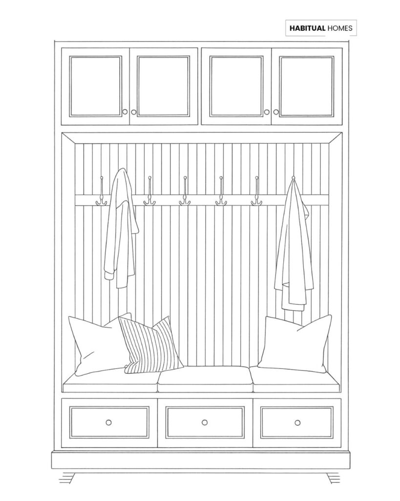 Entryway bench