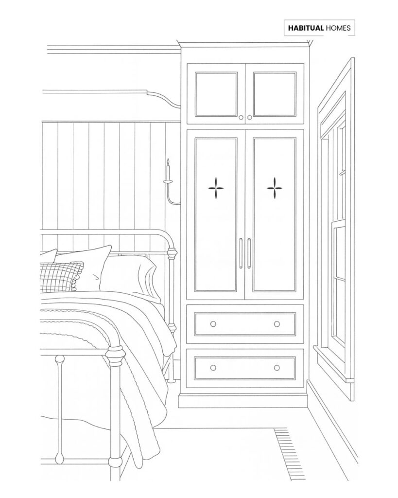 Headboard storage wall