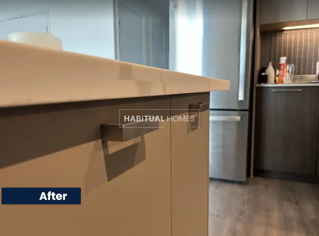 Kitchen Island Makeover Door Handle Details