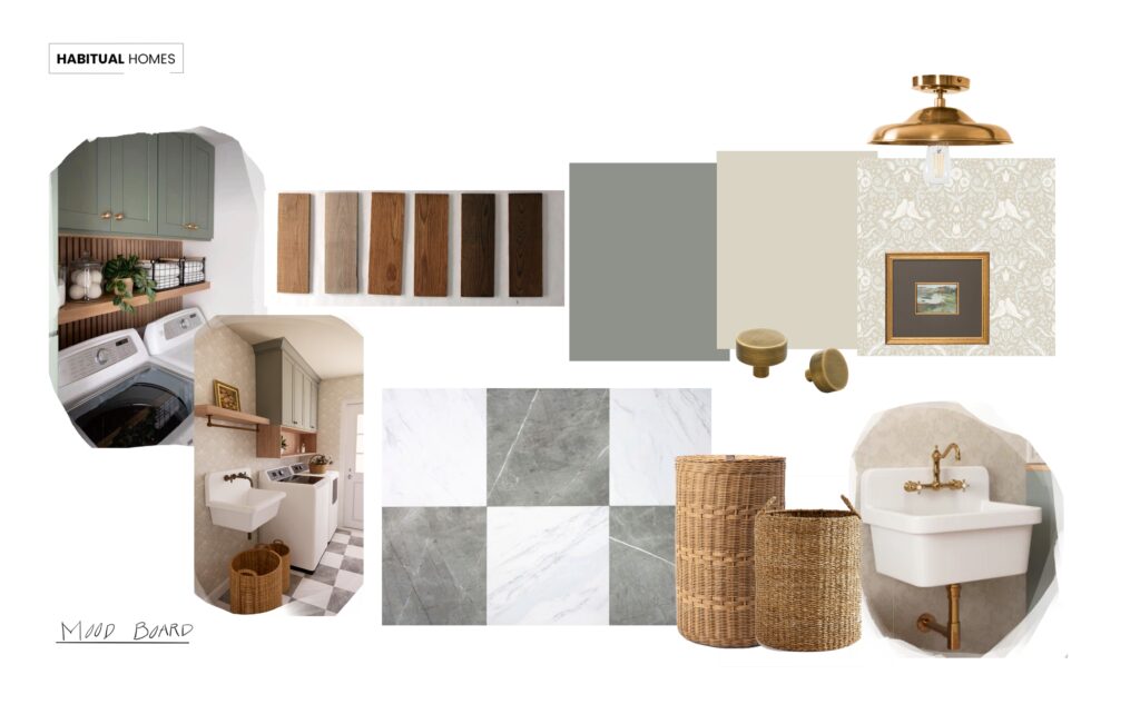 Laundry Room Makeover Design - Mood Board
