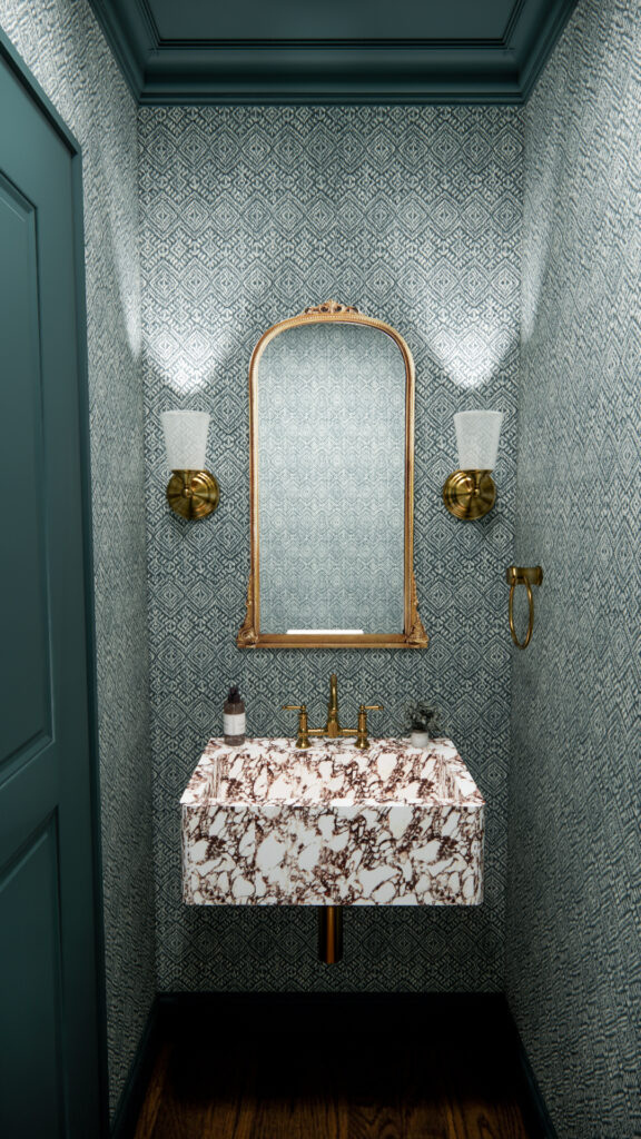 Powder room design - toronto
