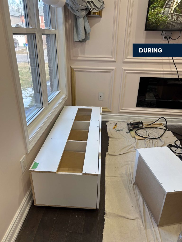 Proces building window seat