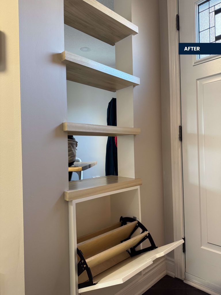 Shoe cabinet and shelves