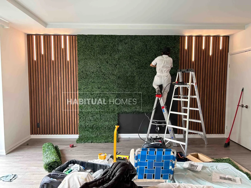 Team-Working-on-Accent-Wall