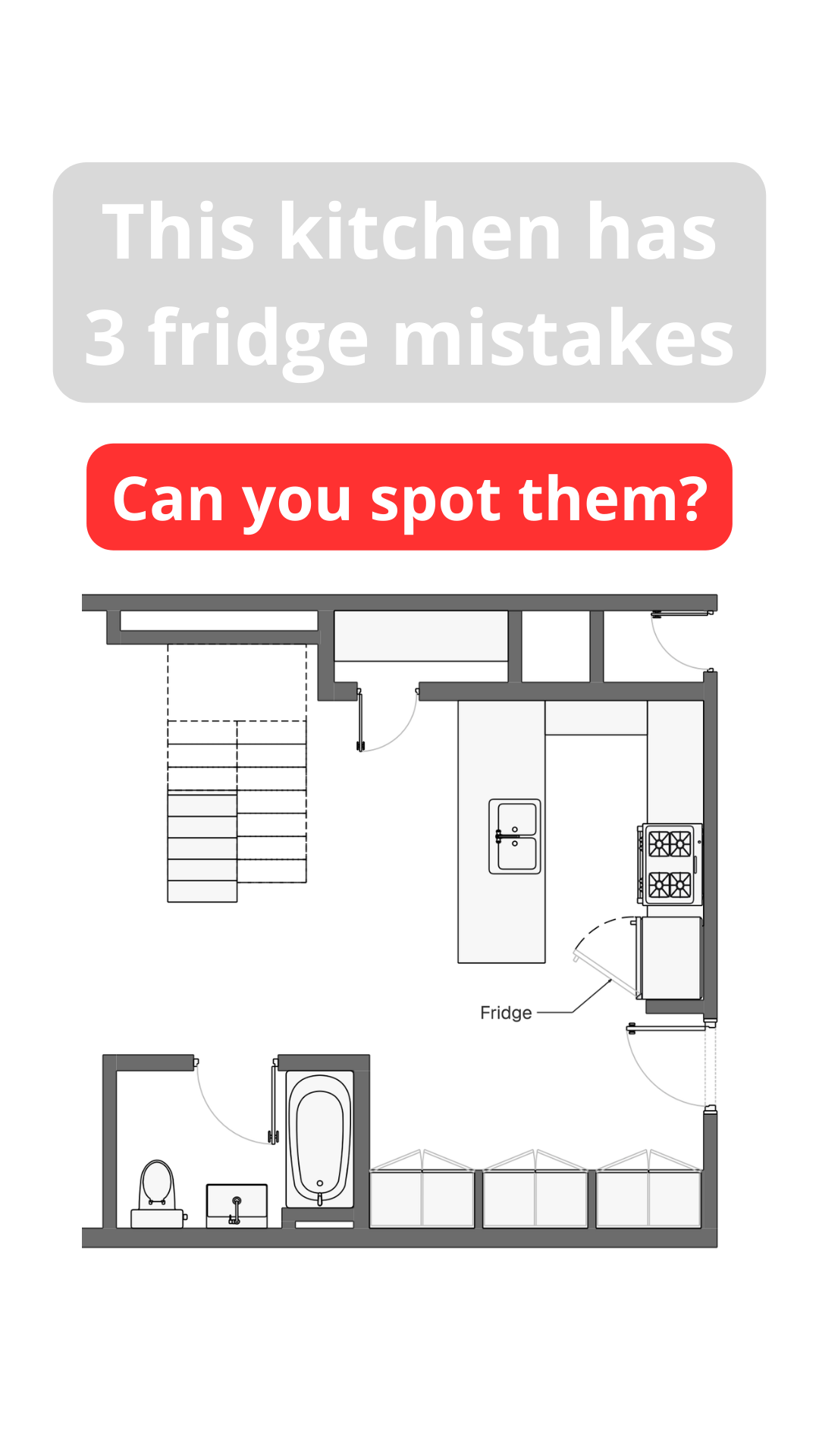 This kitchen has 3 fridge mistakes
