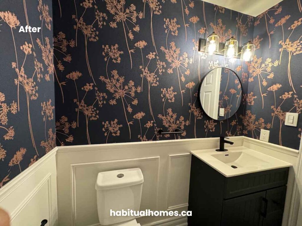after-wainscoting-installation-powder-room-toronto