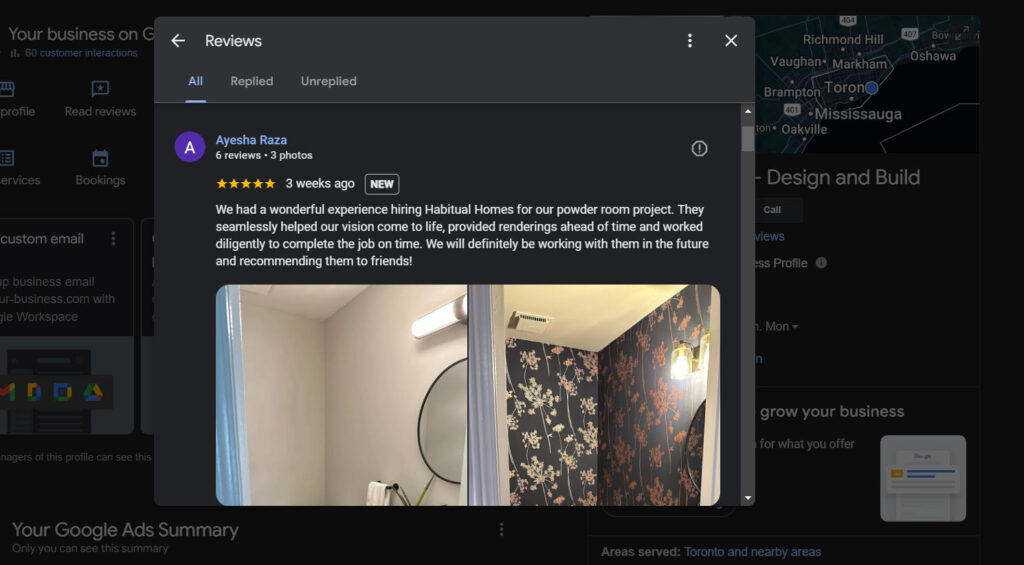 ayesha - customer review
