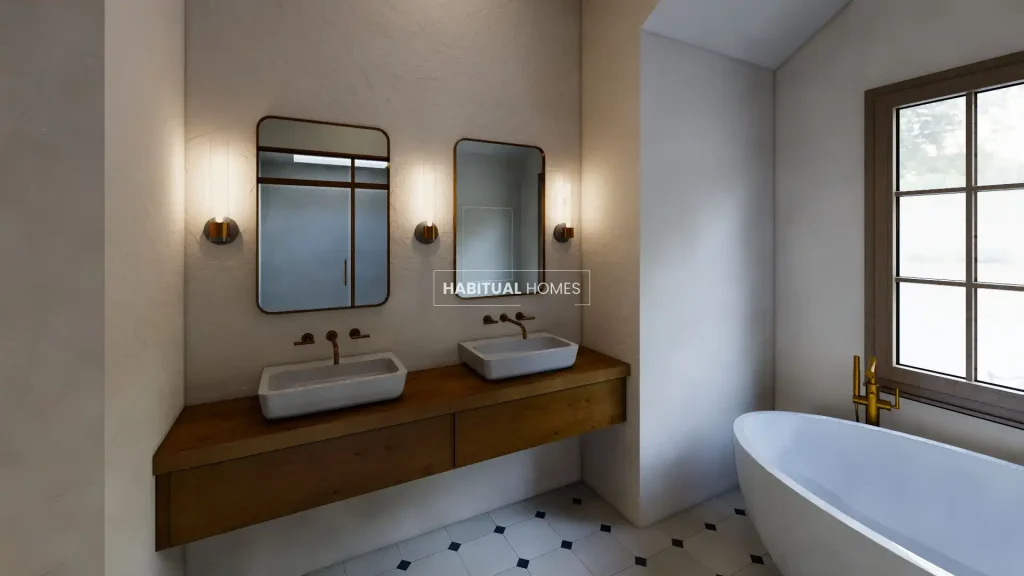bathroom makeovers before and after - shower – sconces vanity