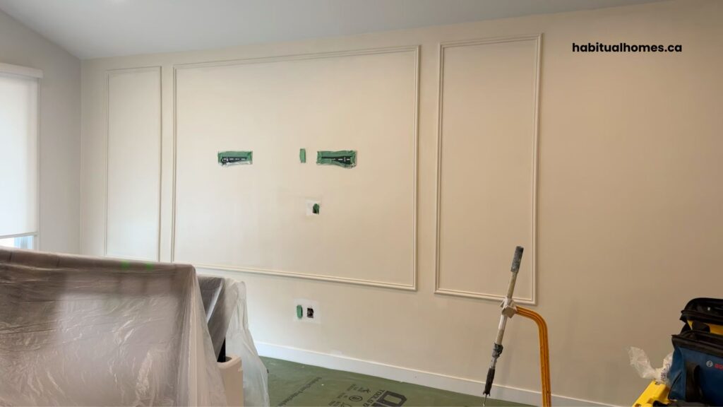 Cable routing solution for a TV wall on brick with no stud cavity