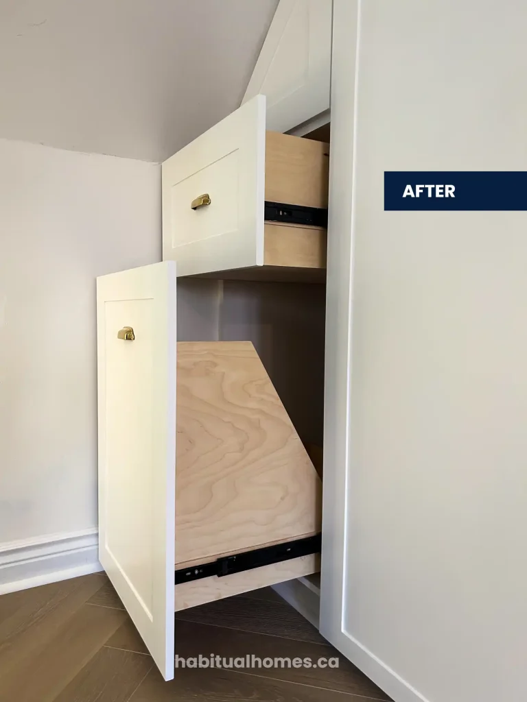 custom-built-in-closet--laundry-drawer-open-toronto