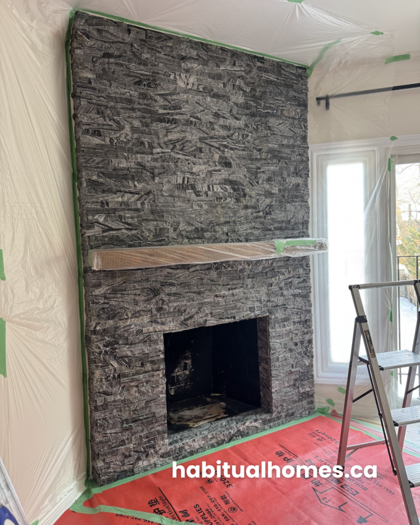 fireplace renovation after - toronto