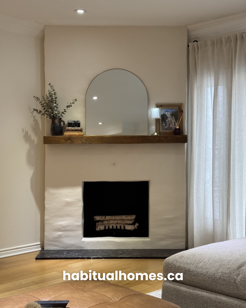 fireplace renovation before - toronto