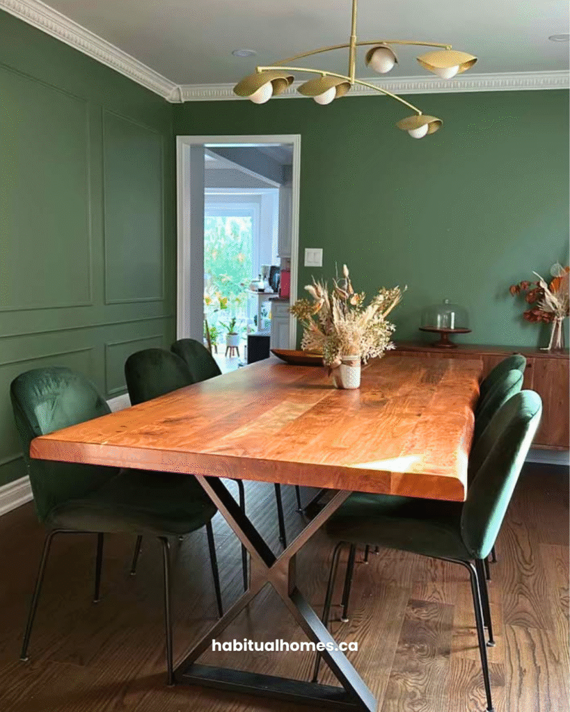habitual-homes-dining-room-green-wall-moulding-toronto-01