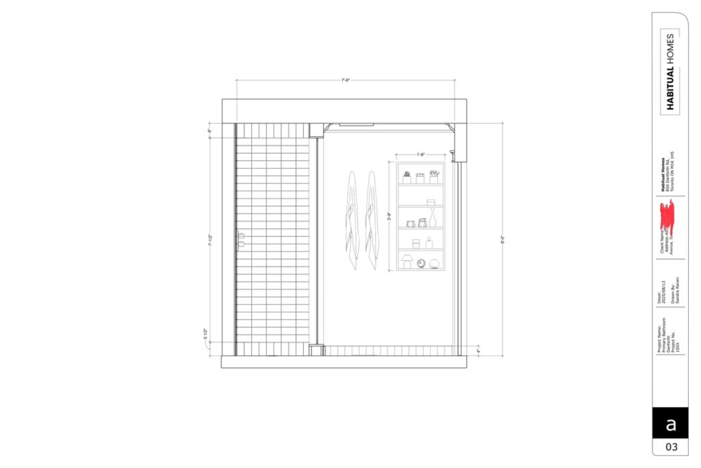 ensuite bathroom design in scarborough - built-in niche drawing